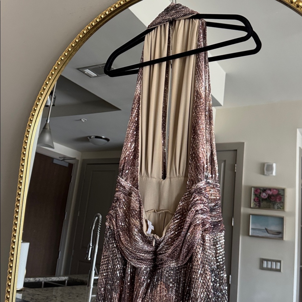 Ramy Brook Metallic Brown Maxi Dress - Picture 7 of 13